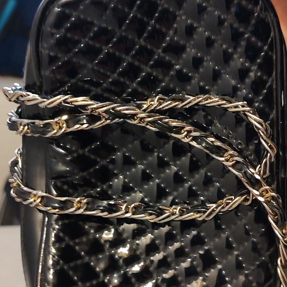 Faux leather mini black crossbody bag - Picture 11 of 11